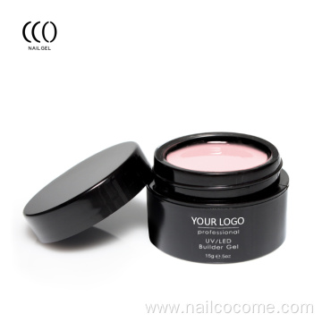 CCO nail supplies new formula rubber base nude builder uv gel in a bottle and jar professional nail product free samples